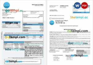 Ukraine Icard bank mortgage statement in Word and PDF formats