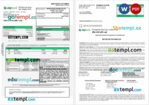Ukraine OTP bank mortgage statement in Word and PDF formats