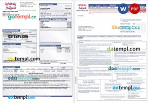 United Arab Emirates Investment Bank mortgage statement in Word and PDF formats, 3 pages