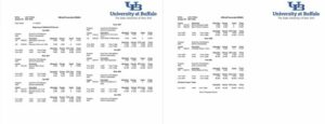 University at Buffalo official transcript Word and PDF template, 2 pages