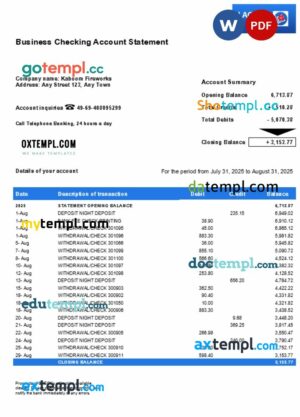 Lao Viet business firm statement Word and PDF format