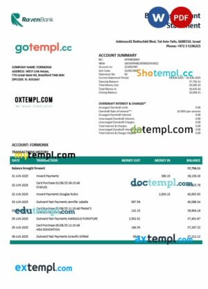 Raven enterprise statement Word and PDF format