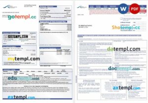 USA Maine Ocean Communities Federal Credit Union bank mortgage statement in Word and PDF formats, 3 pages