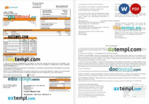 USA Netspend bank mortgage statement in Word and PDF formats