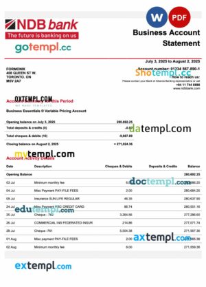 Sierra Leone National Development corporate statement Word and PDF template