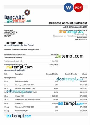 Tanzania BancABC organization statement Word and PDF template
