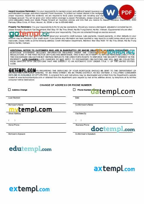 Vietnam Techcombank mortgage statement in Word and PDF formats - Image 2