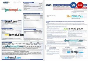 Zimbabwe NMB Bank mortgage statement in Word and PDF formats, 3 pages