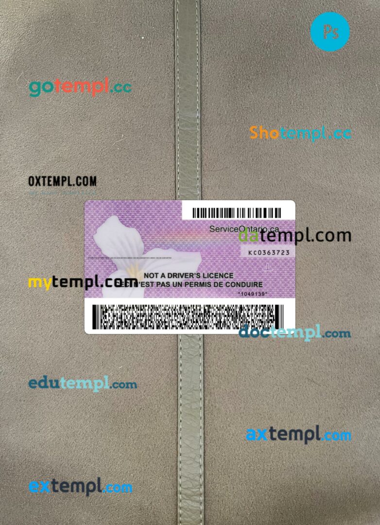 Canada Ontario Photo card editable PSD files, scan look and photo-realistic look, 2 in 1 - Image 2