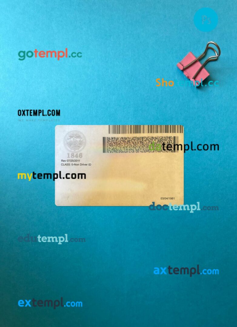 USA Iowa ID card editable PSD files, scan look and photo-realistic look, 2 in 1 - Image 2