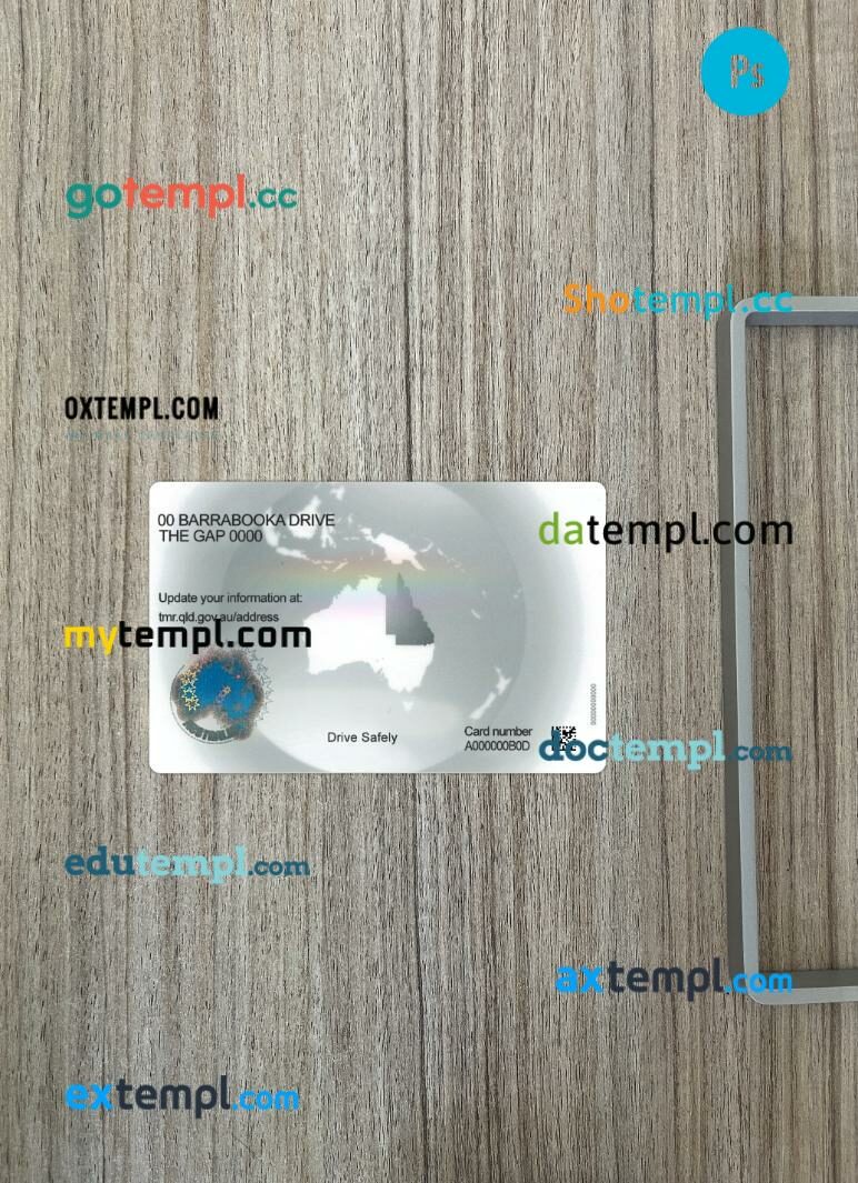 Australia Queensland DL PSD files, scan look and photographed image, 2 in 1, 2019-present - Image 2