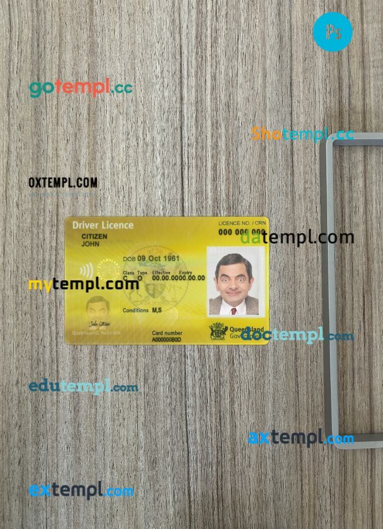 Australia Queensland DL PSD files, scan look and photographed image, 2 in 1, 2019-present