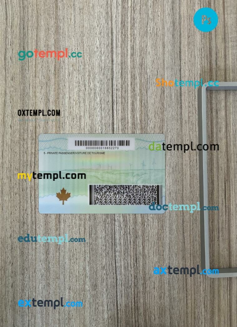 Canada Prince Edward Island driving license PSD files, scan look and photographed image, 2 in 1 - Image 2