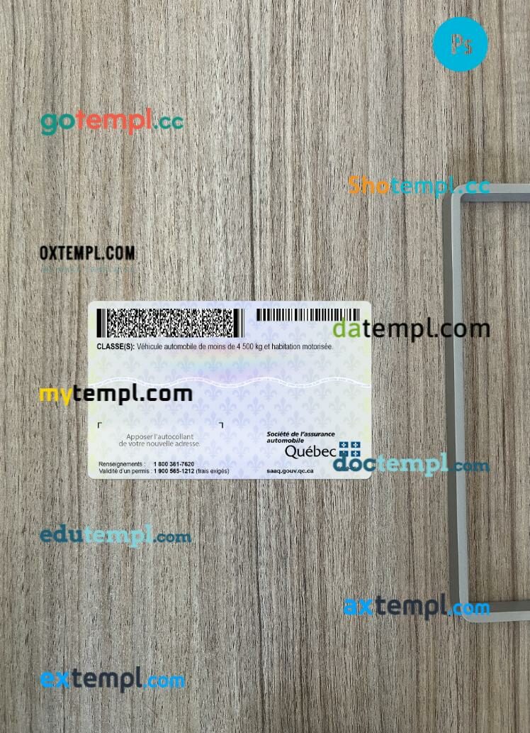 Canada Quebec DL PSD files, scan look and photographed image, 2 in 1, 2023-present - Image 2