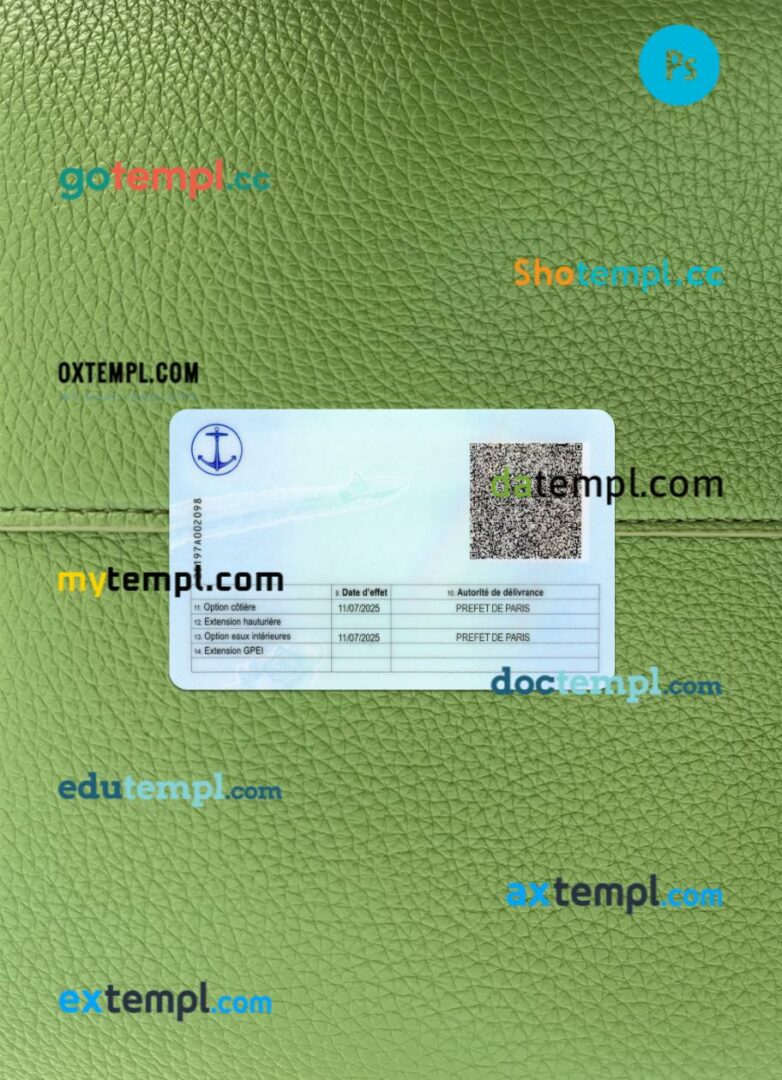 France driving license PSD files, scan look and photographed image, 2 in 1, 2025-present - Image 2