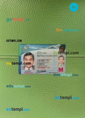 Guatemala driving license PSD files, scan look and photographed image, 2 in 1, 2021-present