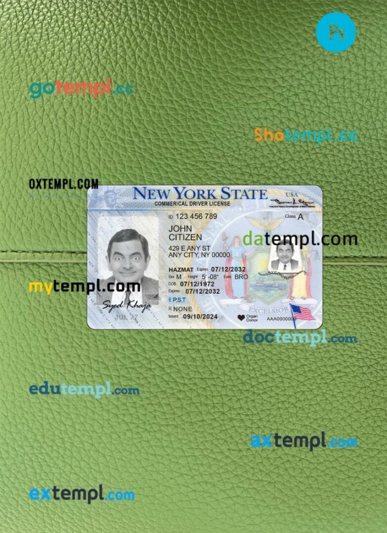 USA New York Commerical DL PSD files, scan look and photographed image, 2 in 1