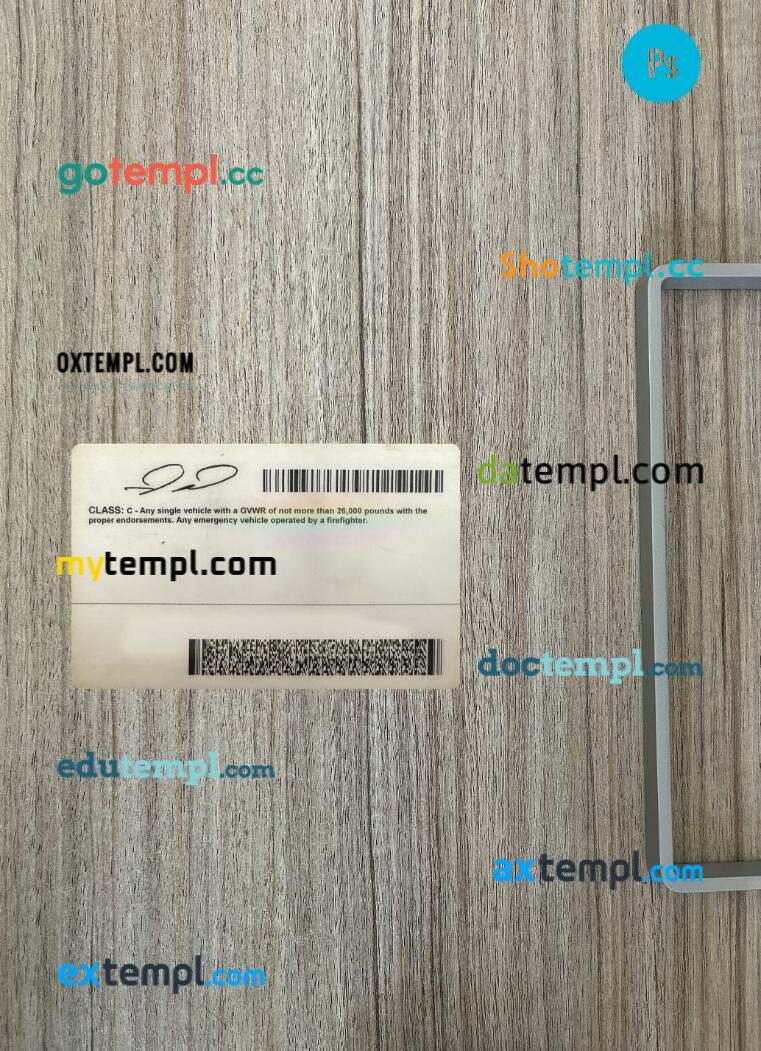 USA Oregon driving license PSD files, scan look and photographed image, 2 in 1, 2018-present - Image 2