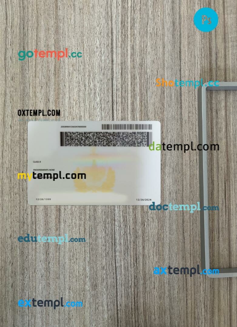 USA Vermont driving license PSD files, scan look and photographed image, 2 in 1, 2020-present - Image 2