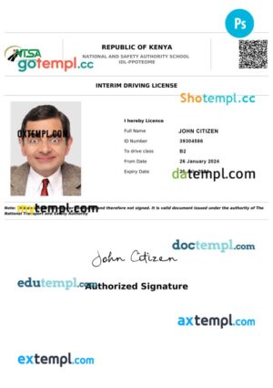 Kenya interim driving permit - interim driving permit