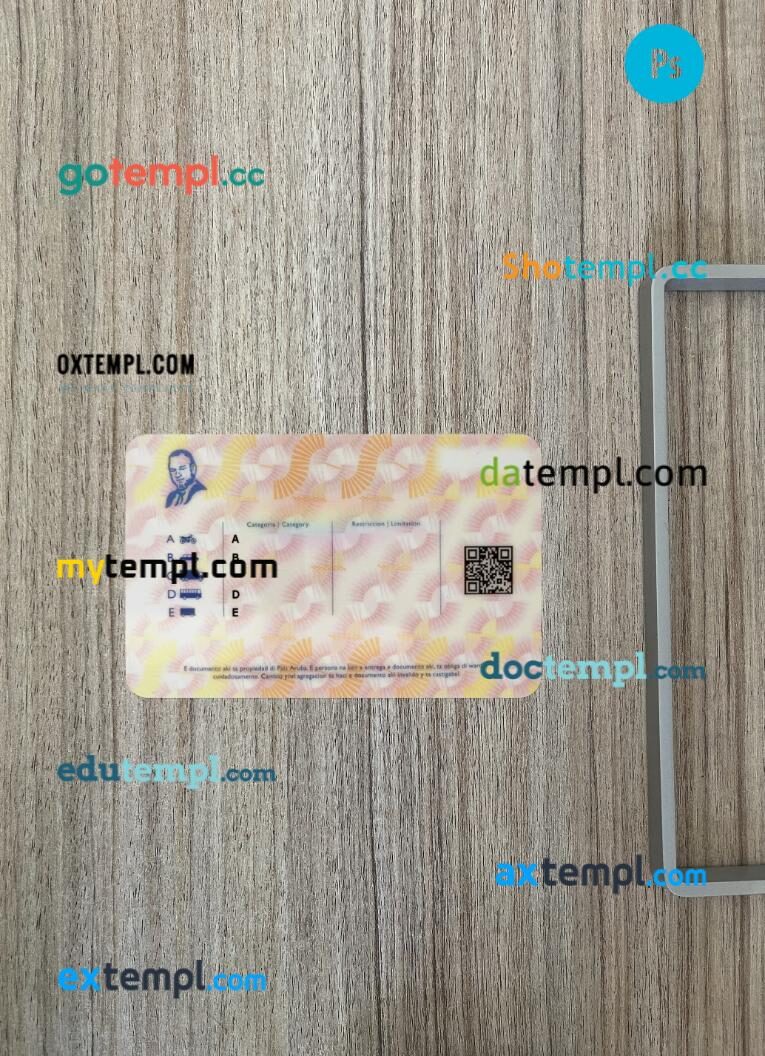 Aruba driving license PSD files, scan look and photographed image, 2 in 1 - Image 2