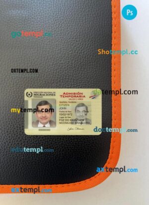 Paraguay Temporary Residency (Admisión Temporaria) PSD files, scan look and photo-realistic look, 2 in 1