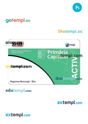 Romania transport card PSD template