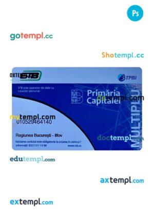 Romania transport card PSD template, version 2