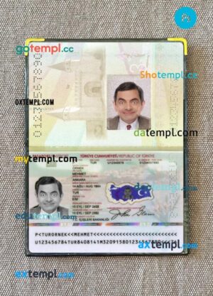 Turkey passport PSD files with address page, scan and photo-realistic look, 2022-present