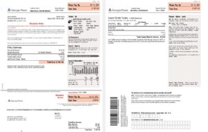 USA Georgia Power Electric utility bill in Word and PDF format