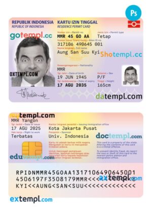 Indonesia residence permit PSD example