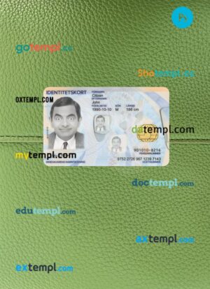 Sweden ID card 2024-present PSD files, scan look and photo-realistic look, 2 in 1, version 2